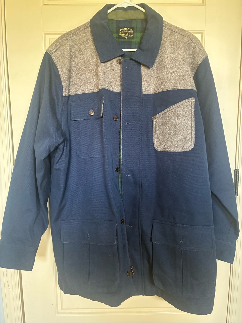 United By Blue Navy Blue Field Jacket with Gray Contrast Panels